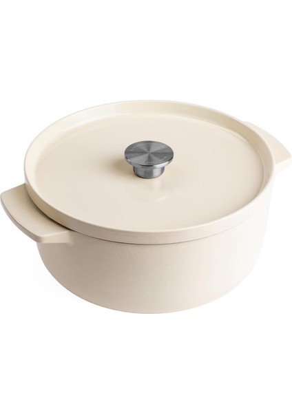 Döküm Demir Tencere Krem 26 cm - 5.2 L