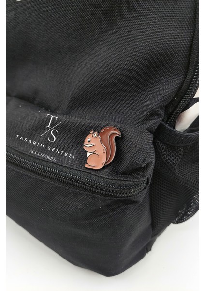 Rozet Metal Broş Yaka Okul Çantası Kıyafet Şapka Takı Aksesuar Sincap Hayvan Squirrel Rosette modelleri