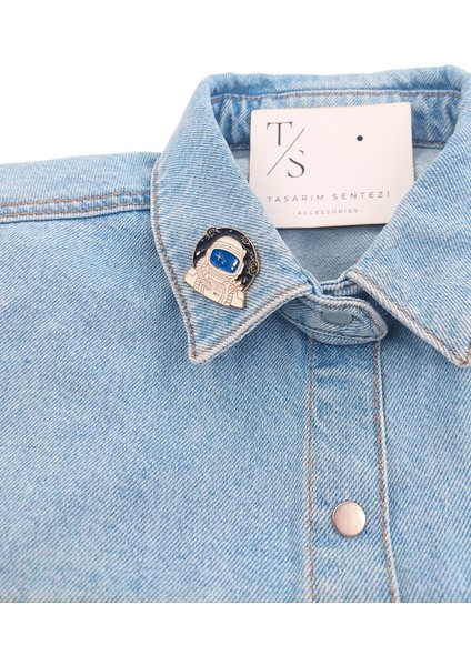 Rozet Metal Broş Yaka Okul Çantası Kıyafet Şapka Takı Aksesuar Astronot Kozmonot Nasa Rosette fiyatları