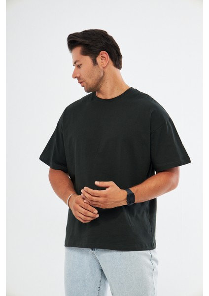 Unisex Pamuklu Bisiklet Yaka Oversize Bol Boyfriend Örme T-Shirt fiyatları