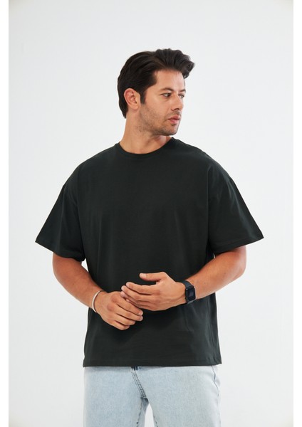 Unisex Pamuklu Bisiklet Yaka Oversize Bol Boyfriend Örme T-Shirt modelleri