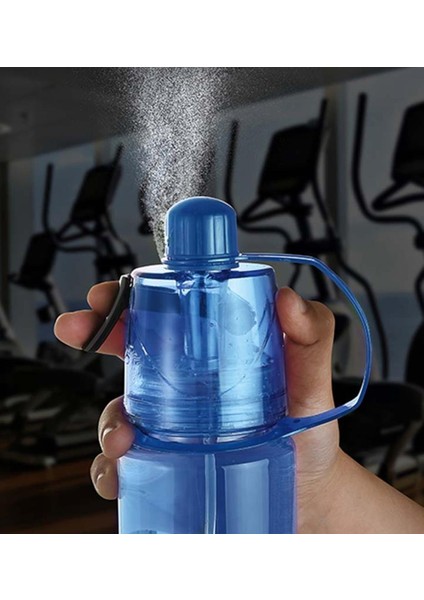 Mavi Skating Serinleten Spreyli Suluk Kırılmayan Matara 600ML Özel Gıda Saplam Özel Pet modelleri