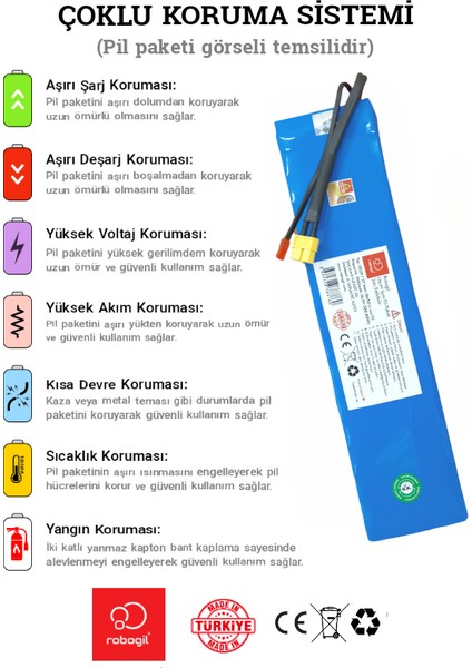 H10S3P 8.7AH 36V 313WH Uyumlu Batarya Elektrikli Bisiklet ve Scooter Pili H087X6JM-RBG001