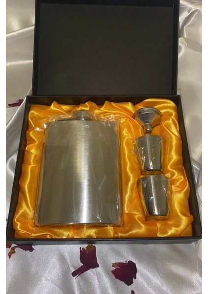 Matara Çelik Paslanmaz Kanyak Viski Takila Matara 2 Shout Bardak Va Huni fiyatları