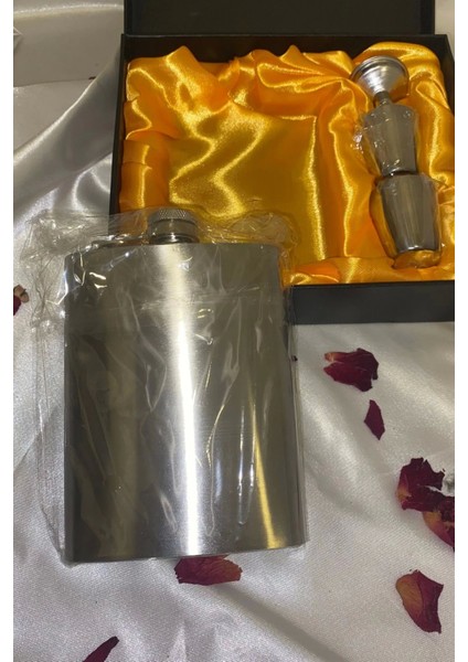 Matara Çelik Paslanmaz Kanyak Viski Takila Matara 2 Shout Bardak Va Huni fırsatları