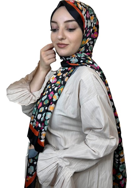 Ipeksi Şal Çiçek Desenli Tesettür Şal 01105