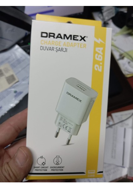 Umut Bilişim Teknolojileri _ D26B 2.6A USB Başlık Adaptörü - Güç ve Şarj Kablosu YOKTUR.D26BE 2.6A USB Başlık Adaptörü