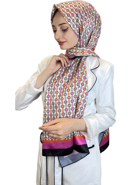 Ipeksi Şal Geometrik Desenli Şık Tesettür Şal 01103