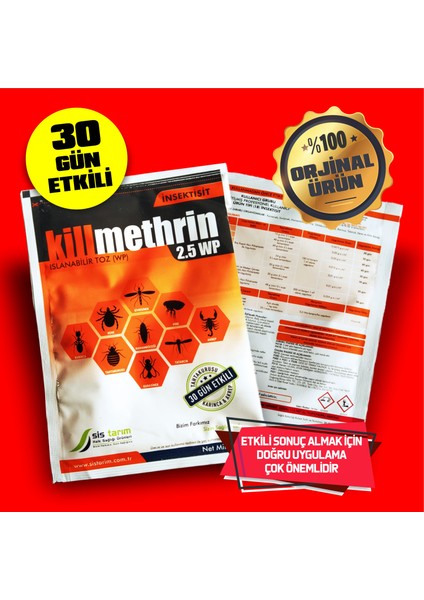 Killmethrin 2.5 Wp Akrep ve Haşere Öldürücü 30 gr