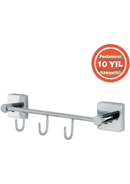 VZ10-030 Paslanmaz Pirinç Vizyon Üçlü Kancalı Askılık