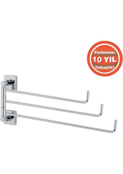 VZ10-013 Paslanmaz Pirinç 3'lü Döner Havluluk