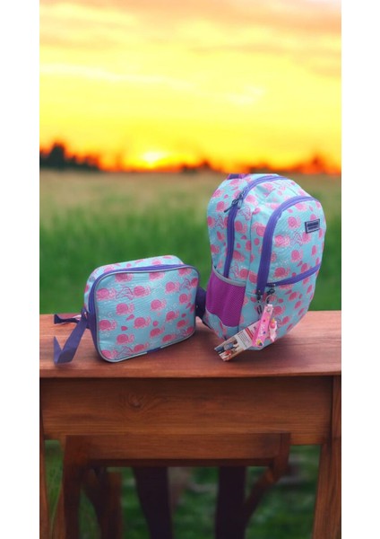 Minik Salyangoz Model Okul Çantası ve Beslenme Çantası