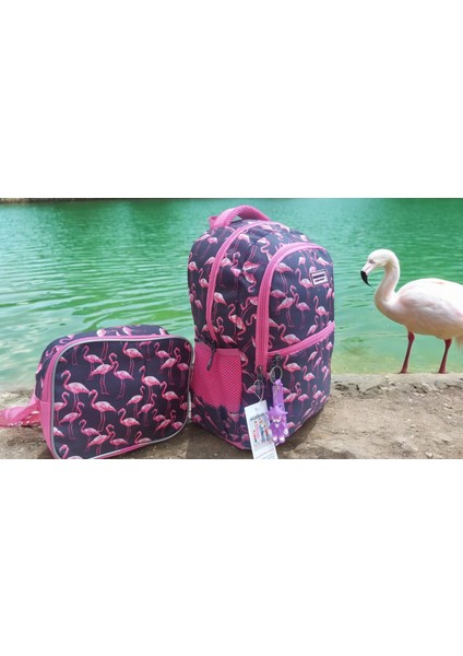 Flamingo Bahçesi Okul Çantası ve Beslenme Çantası fiyatları