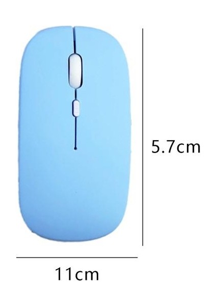 Quadro Soft Touch 102 10.1" Uyumlu Kablosuz Bluetooth Pilli Optik Mouse - Mavi