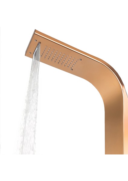 Banora Infinity Lux Duş Paneli, 5 Fonksiyonlu, Paslanmaz Çelik, Tepe Duş, Şelale Sistem, Rose Gold fırsatları