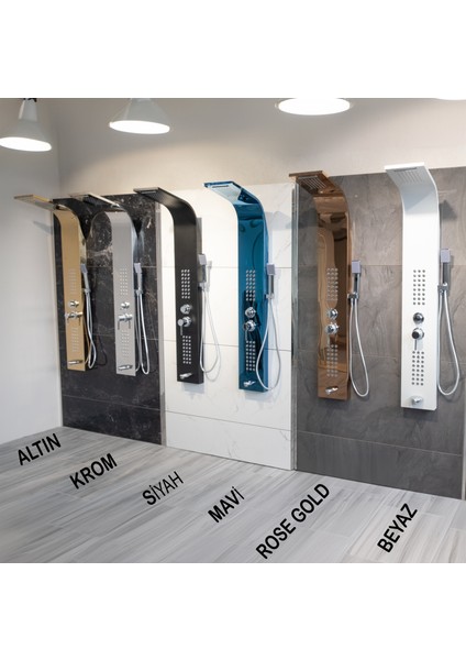 Banora Infinity Lux Duş Paneli, 5 Fonksiyonlu, Paslanmaz Çelik, Tepe Duş, Şelale Sistem, Krom fiyatları