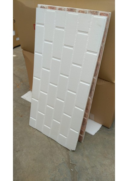 Düz Tuğla Desen Baskılı Strafor Duvar Panel 4 Adet 2 M2