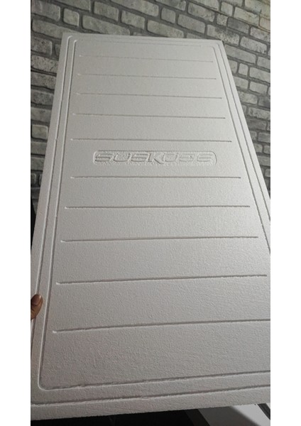 Düz Tuğla Desen Baskılı Strafor Duvar Panel 4 Adet 2 M2