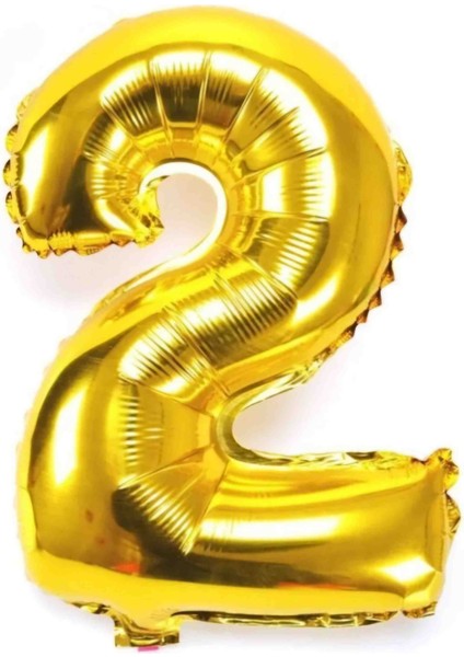 2 Rakam Gold Balon 16 Inç 36 cm