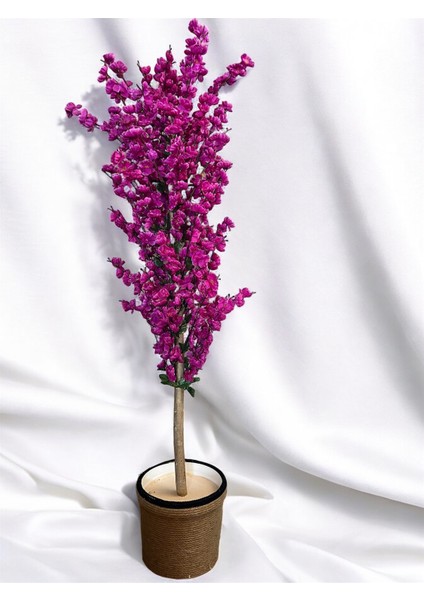 30X30 Hasır Saksıda 160 cm Mor Bahardalı Yapay Ağaç