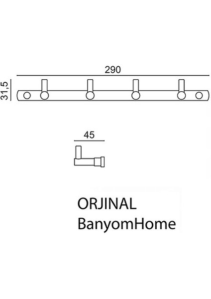 MS10-060.1 Paslanmaz Pirinç Mercan 4'lü Askılık Havlu Askısı Altın Gold fiyatları