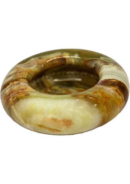 Oniks Doğal Taş Kültablası - Oval Kül Tablası