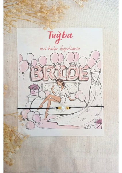 Bride To Be - 30 Adet Kına Beyaz Şans Bilekliği - Nikah - Tek Tek Jelatin