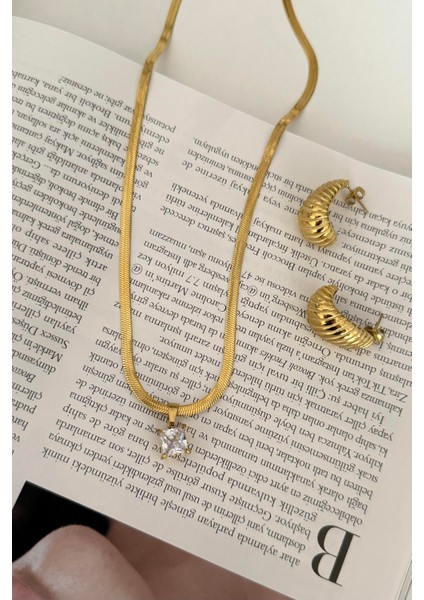 Tek Taş Çelik Kolye fiyatları