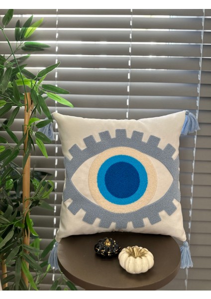 Punch Nakışlı Kırlent Kılıfı