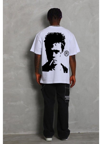 Tyler Durden Baskılı %100 Pamuklu Oversize T-Shirt