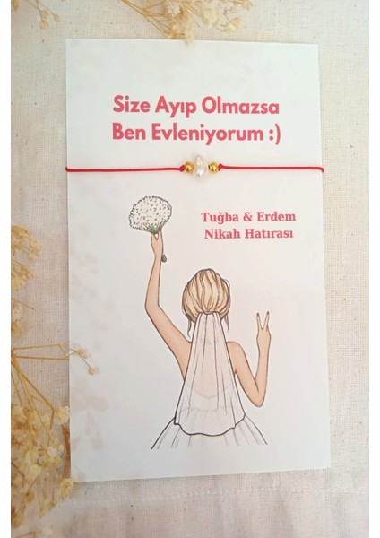 30 Adet Kına Kırmızı Şans Bilekliği - Nikah - Tek Tek Jelatinli -