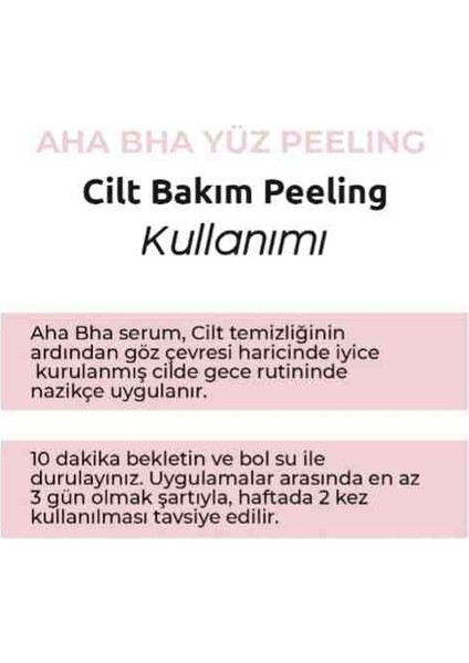 Aha & Bha Peeling Solution - Aha Bha Yüz Peelingi 20ML 0,67 Fl.oz