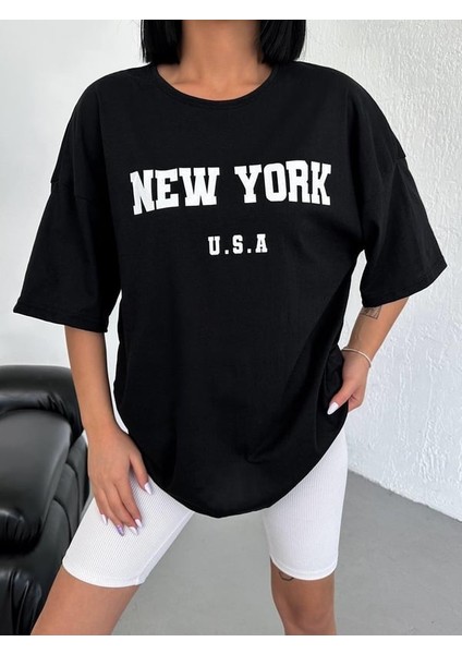 Unisex Los Angeles Baskılı Oversize Tshirt