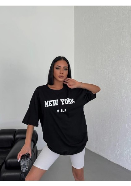 Unisex Los Angeles Baskılı Oversize Tshirt