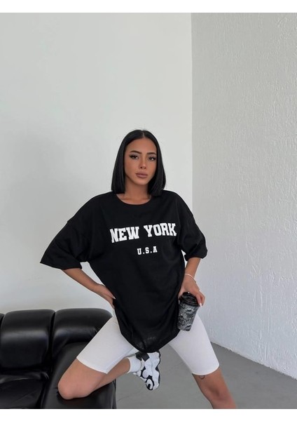 Unisex Los Angeles Baskılı Oversize Tshirt