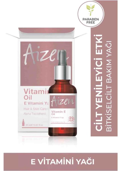 Vitamin E Oil - E Vitamini Yağı (Serum) 20ML 0,67 Fl.oz