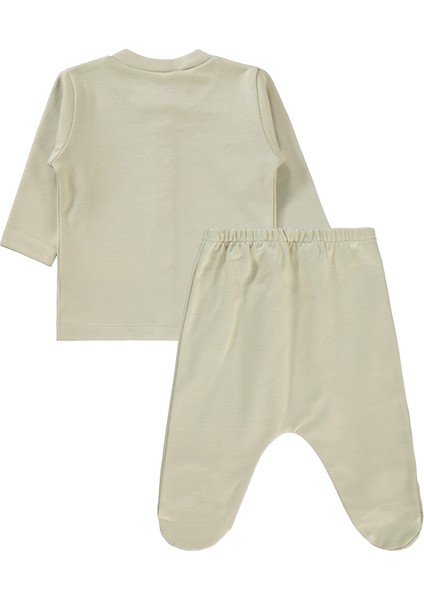 Erkek Bebek Pijama Takımı 1-6 Ay Bej modelleri