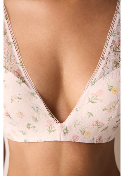 Dreamy Push Up Lace Dantel Açık Pembe Sütyen