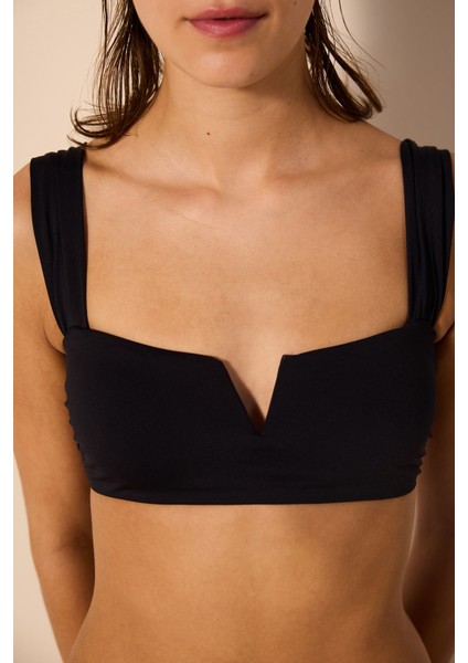 Glory V Bandeau Siyah Bikini Üstü