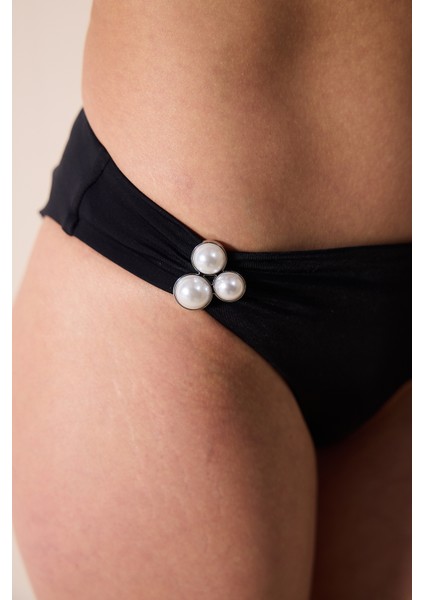 Pearl Side Siyah Siyah Bikini Altı modelleri