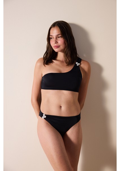 Pearl Side Siyah Siyah Bikini Altı fırsatları