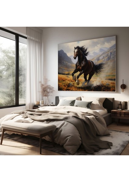 Anadolu Duvar Tablosu - Görkemli At - Anadolu, Ev Dekorasyonu, Anadolu, Duvar Süslemesi, 30 x 30 cm fiyatları