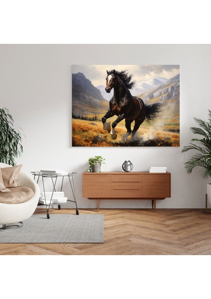 Anadolu Duvar Tablosu - Görkemli At - Anadolu, Ev Dekorasyonu, Anadolu, Duvar Süslemesi, 30 x 30 cm modelleri