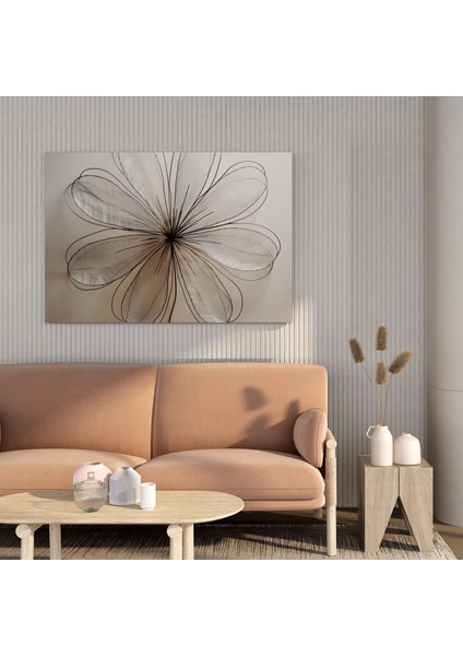 Metal Papatya 3D Duvar Dekoru, 70 x 70 cm fiyatları