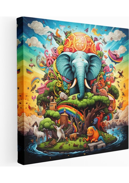 Kaprisli Harikalar Diyarı Kanvas Tablo, 30 x 30 cm