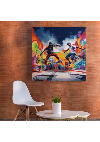 Kentsel Kaykay Kanvas Tablo, 30 x 30 cm fiyatları