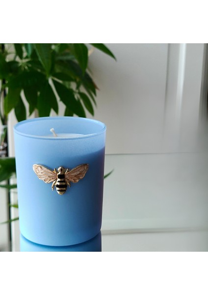 Oueen Bee 2'li Mavi Mum Set -Vanilya