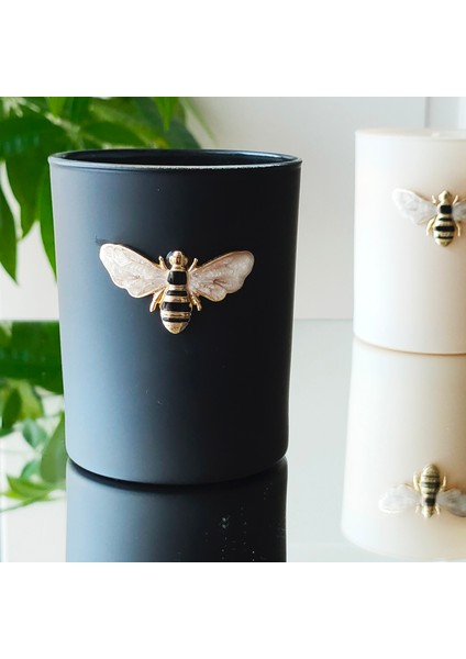 Oueen Bee 2'li Siyah Mum Set -Vanilya