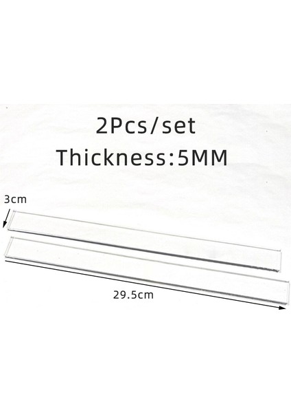 2 Adet-Kalınlık-5mm Uzunluk 29CM Akrilik Bisküvi Yuvarlama Denge Cetveli Fondan Kabuğu Sır Bisküvi Kalınlık Ölçeri Bisküvi Düzleştirici Pişirme Aksesuarları (Yurt Dışından)