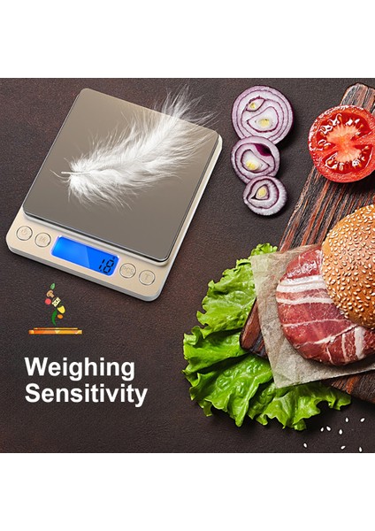 Gümüş Dijital Mutfak Terazisi 3000G/ 0.1g Küçük Mücevher Terazisi Gıda Terazileri Dijital Ağırlık Gram ve Oz Dijital Gram Terazisi Lcd/ Tara (Yurt Dışından) fırsatları